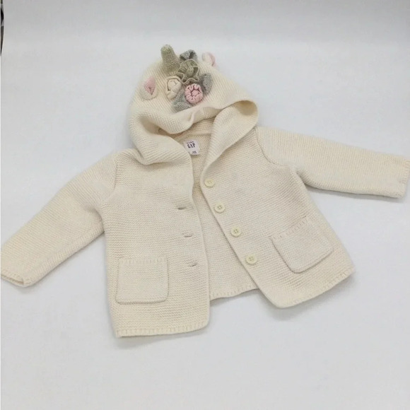 Baby Gap Cream Unicorn Sweater size 12-18M - Picture 1 of 3